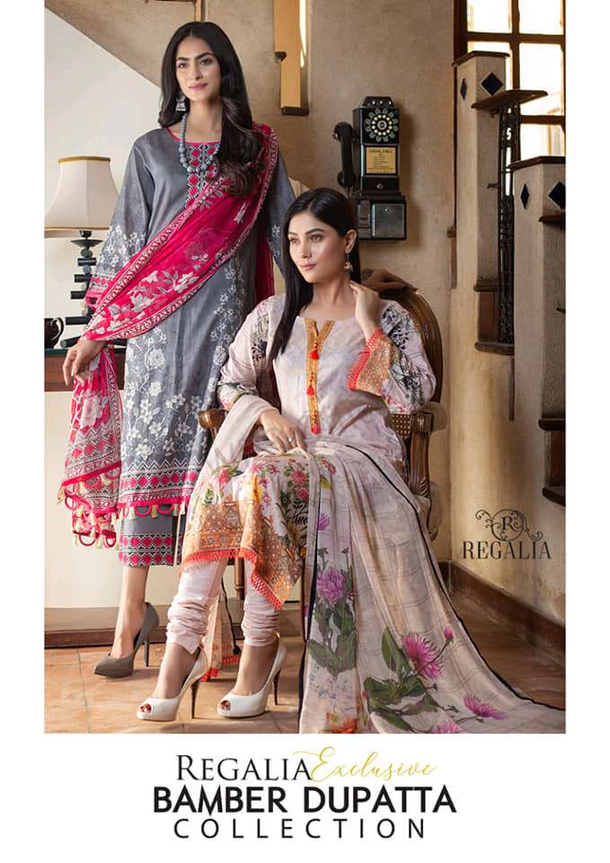 REGALIA Exclusive Digital Premium Lawn Bamber Dupatta  By Regalia Textile